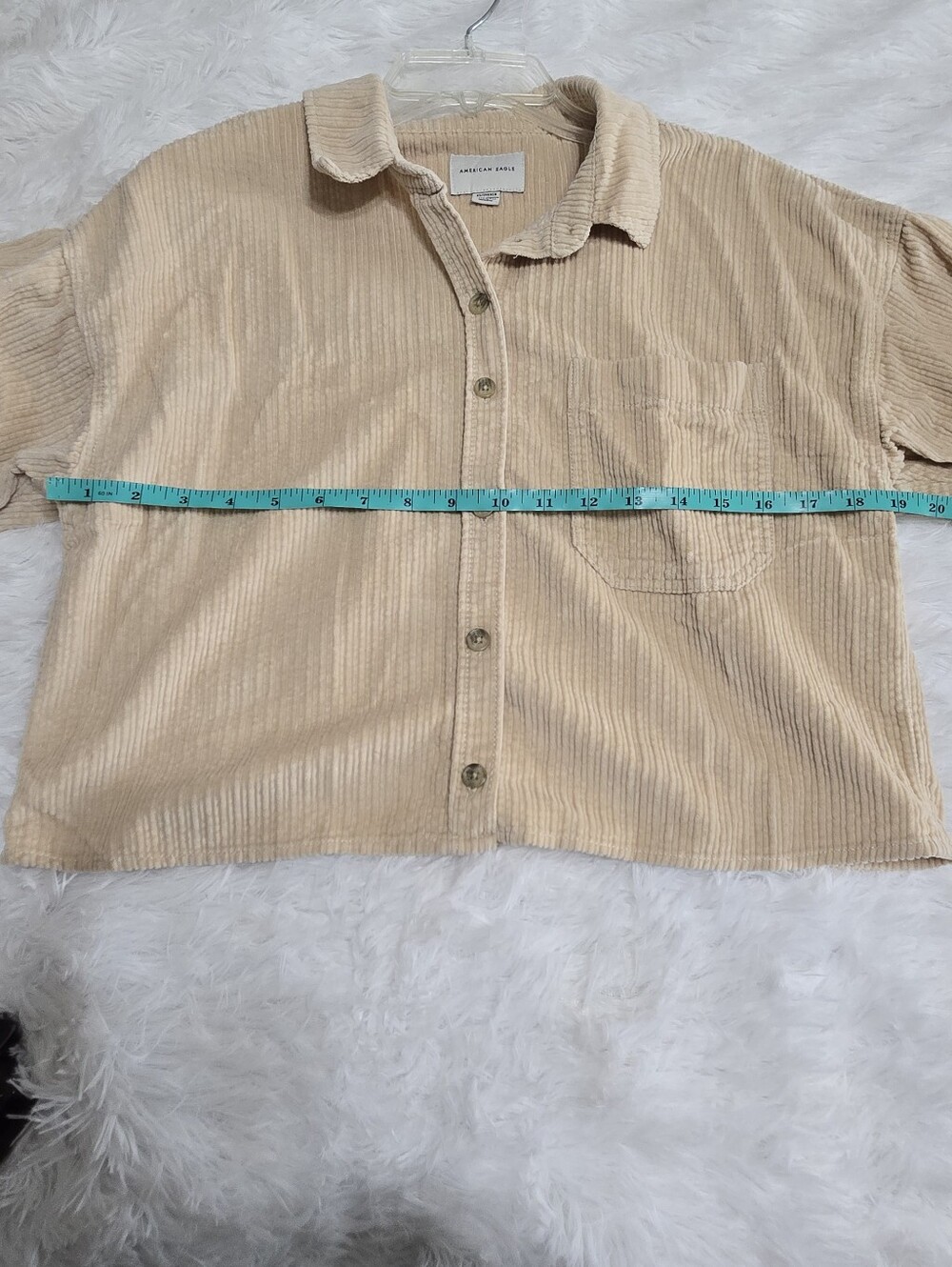 American Eagle Outfitters Beige Corduroy Button-Up Jacket - Picture 5 of 7